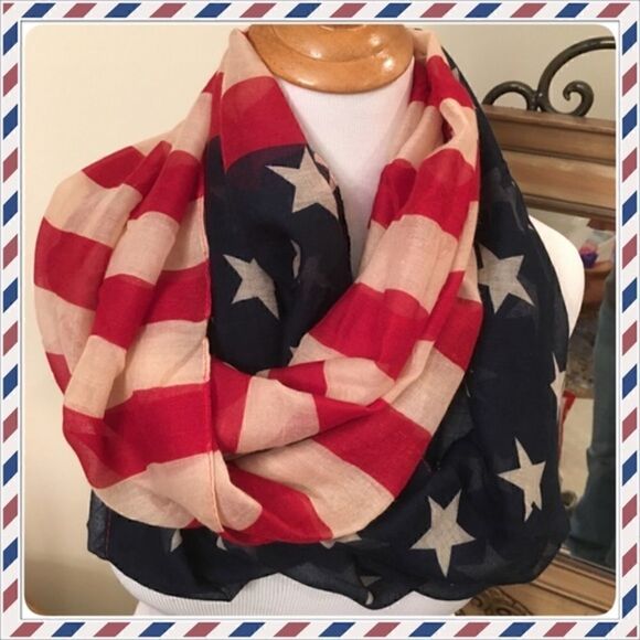 American Flag Infinity Scarf   - Picture 3 of 4